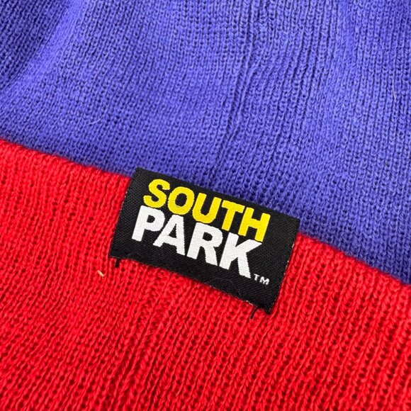 South Park Knit Beanie with Pom – Red & Blue - Picture 3 of 6